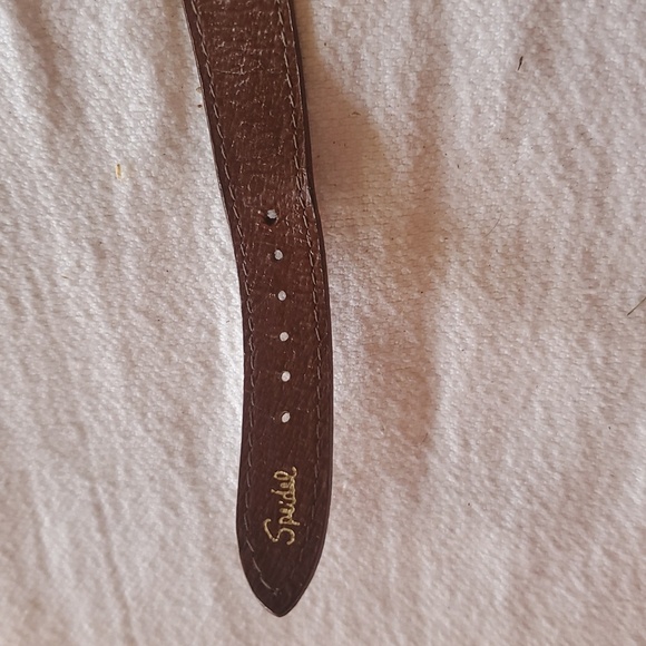 Lotus Mickey Mouse Movement Brown Leather Spiedel Strap Watch with Gold Accents - Picture 4 of 6